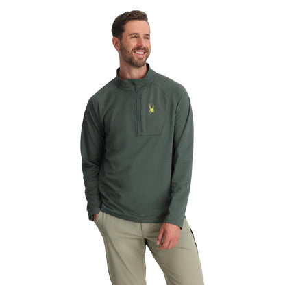 Men's GridWeb™ Half Zip Fleece - Dark Forest | Spyder