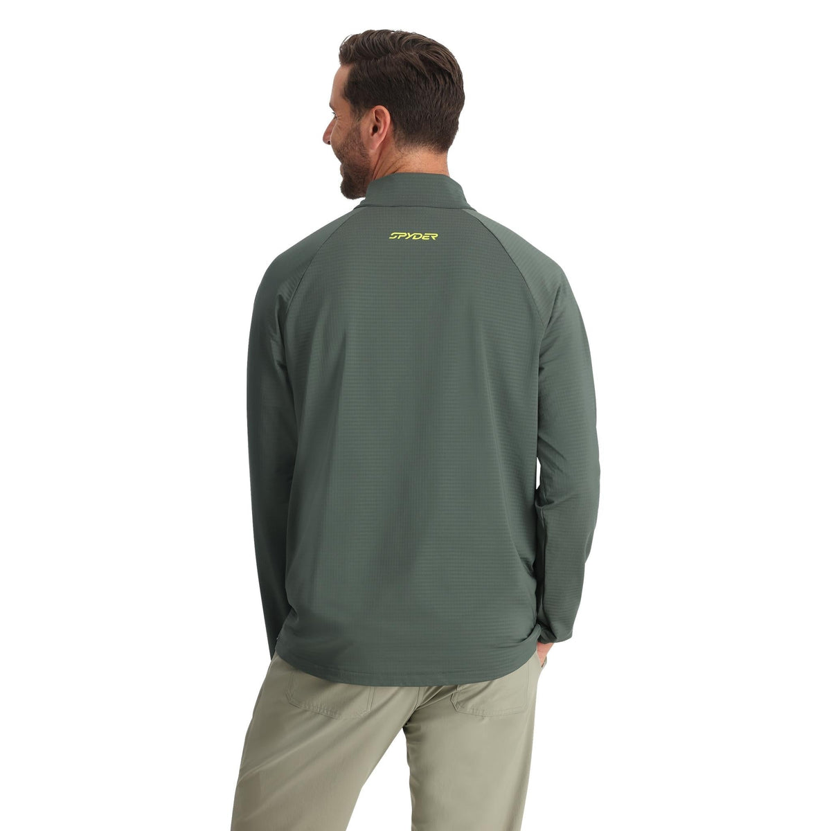Men's GridWeb™ Half Zip Fleece - Dark Forest | Spyder