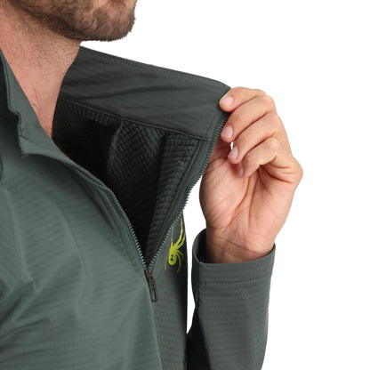 Men's GridWeb™ Half Zip Fleece - Dark Forest | Spyder