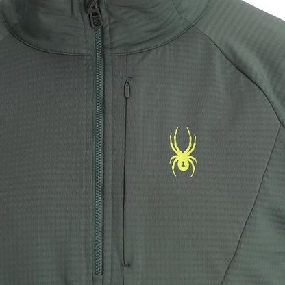 Men's GridWeb™ Half Zip Fleece - Dark Forest | Spyder