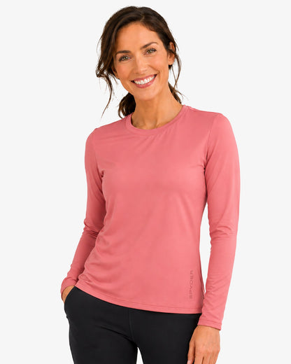 Women's Sunbeam Long Sleeve Tee - Shell Pink | Spyder Tops