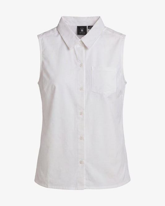 Women's Sleeveless Woven Top - White | Spyder Tops