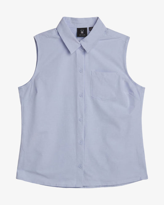 Women's Sleeveless Woven Top - Mist Blue | Spyder Tops