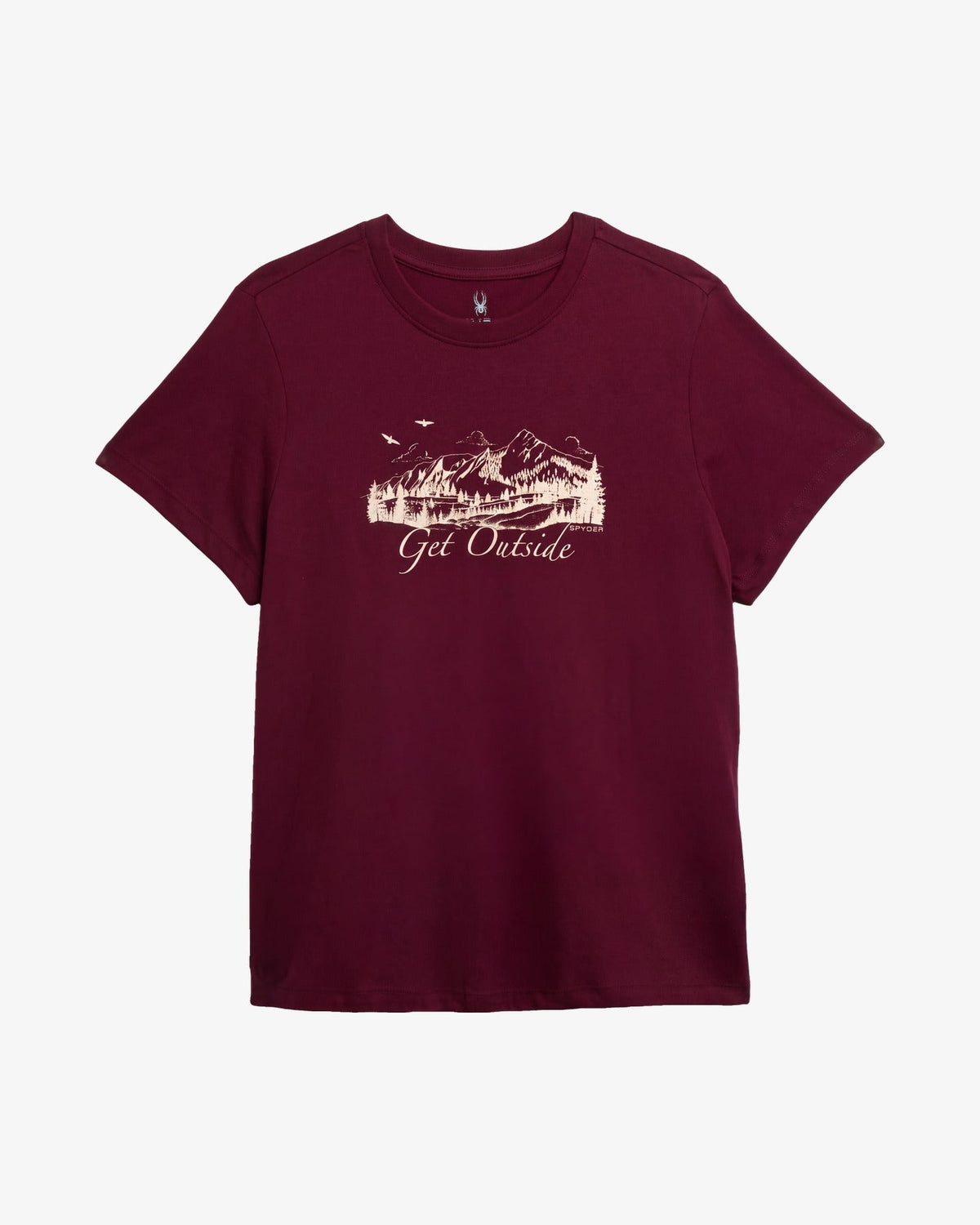 Women's Short Sleeve Graphic Tee - Wine | Spyder Tops