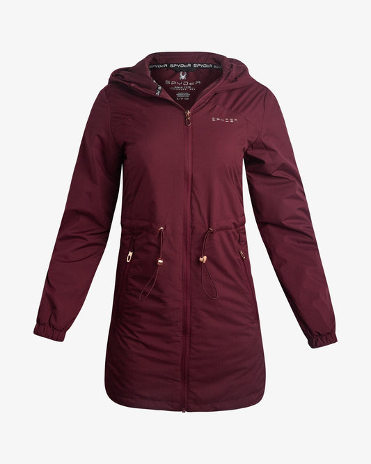 Women's Long Spyder Lite Jacket - Burgundy | Spyder Jackets