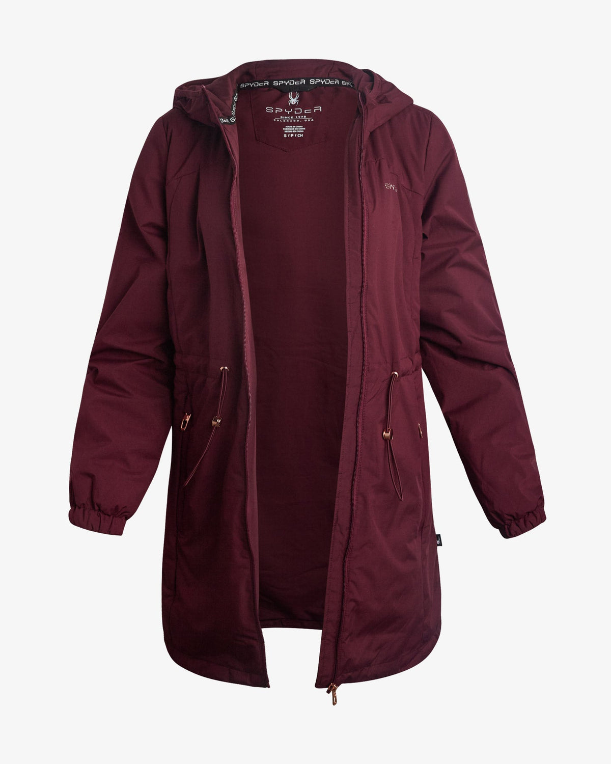 Women's Long Spyder Lite Jacket - Burgundy | Spyder Jackets