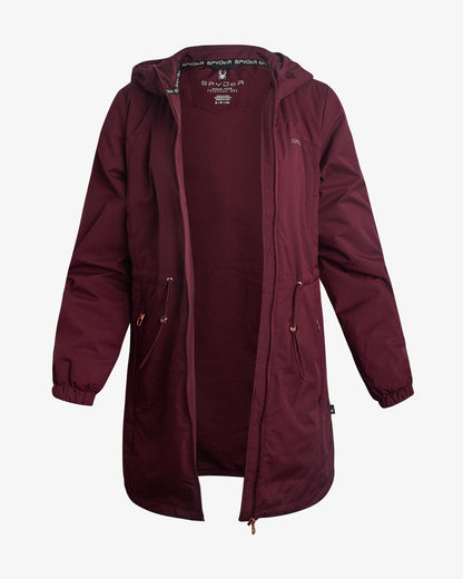 Women's Long Spyder Lite Jacket - Burgundy | Spyder Jackets