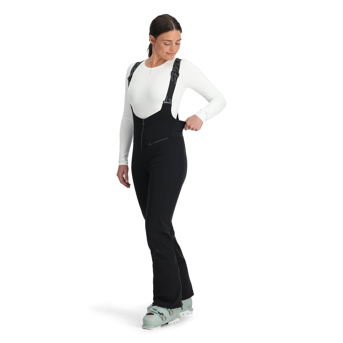 Womens Strutt Bibs - Black | Spyder Bibs