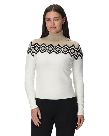Womens Stellar Ski Sweater - White | Spyder Midlayers