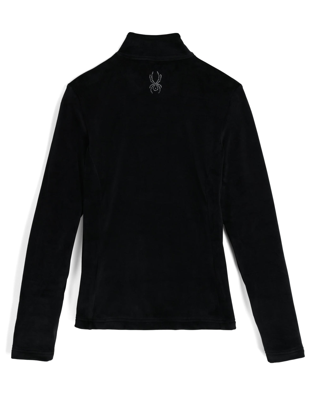 Women's Society Shimmer Bug Zip T-Neck - Society Black | Spyder Midlayers