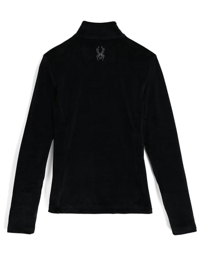 Women's Society Shimmer Bug Zip T-Neck - Society Black | Spyder Midlayers