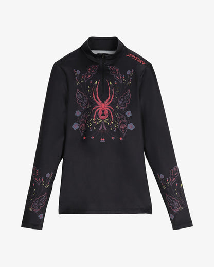 Women's Vivid Quarter Zip - Black | Spyder Baselayers