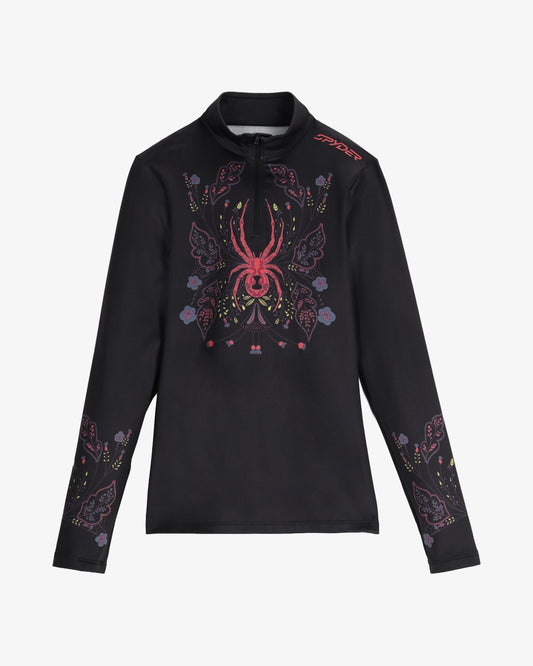 Women's Vivid Quarter Zip - Black | Spyder Baselayers