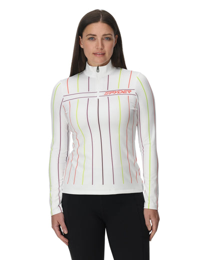 Women's Vivid Half Zip T-Neck - Stripe | Spyder Baselayers