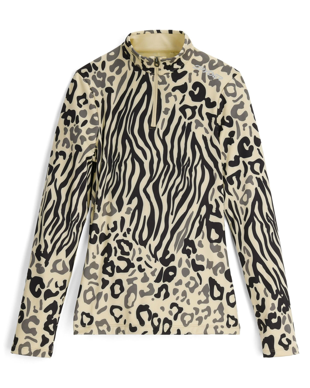 Women's Vivid Half Zip T-Neck - Animal Print | Spyder Baselayers