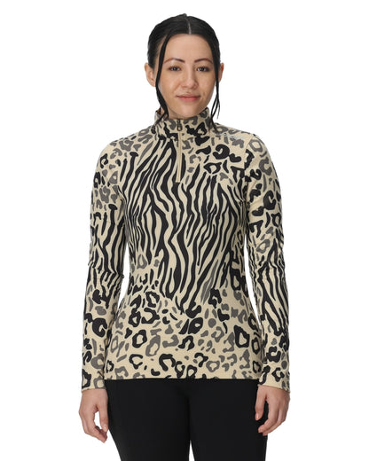 Women's Vivid Half Zip T-Neck - Animal Print | Spyder Baselayers