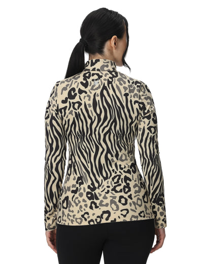 Women's Vivid Half Zip T-Neck - Animal Print | Spyder Baselayers