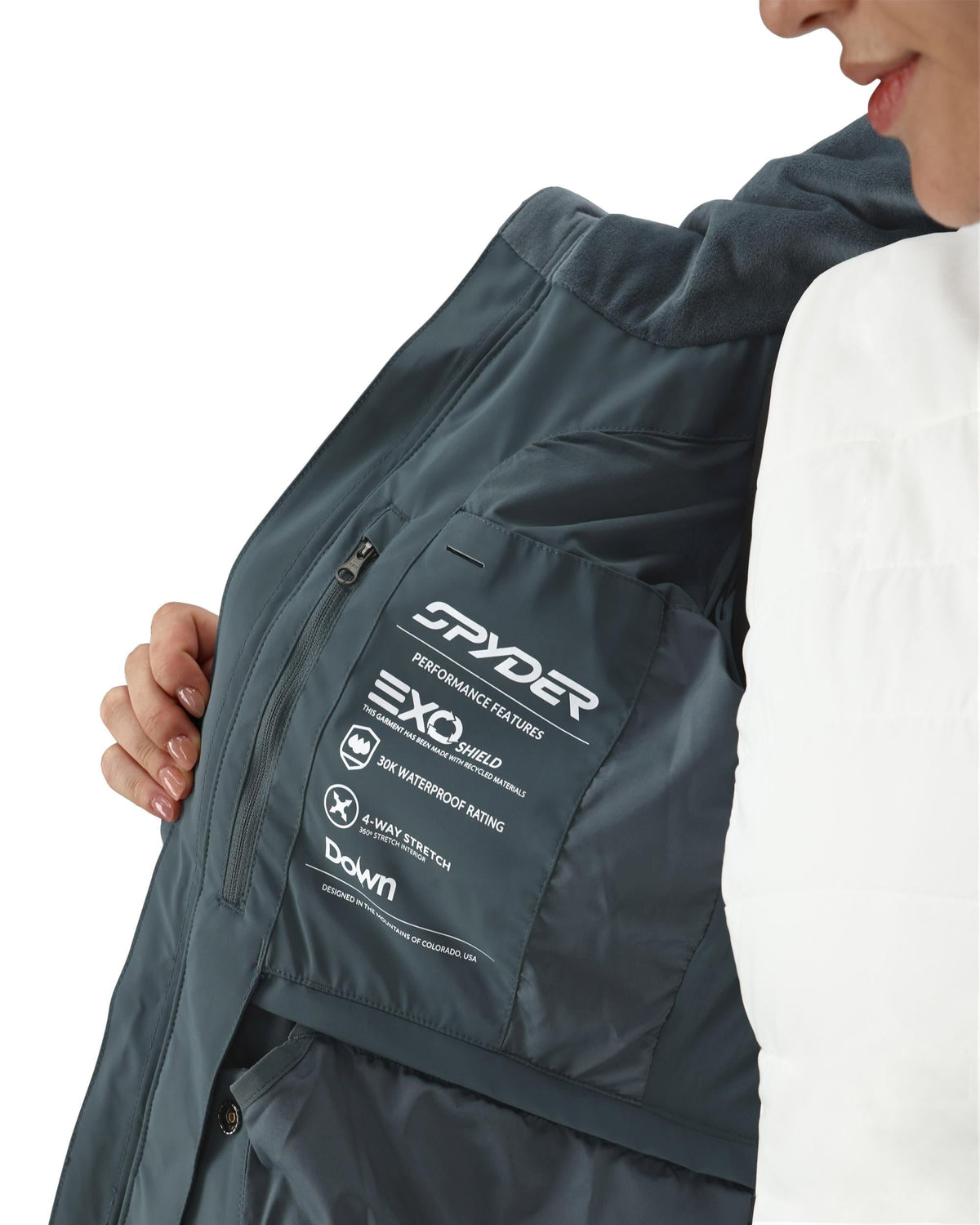 Women's Falline Down Jacket - Slate Blue | Spyder