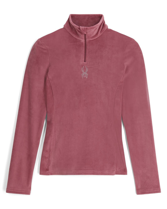 Women's Shimmer Bug Half Zip T-Neck - Acai | Spyder