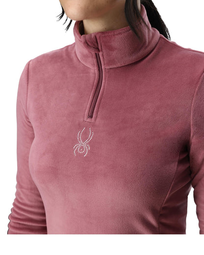 Women's Shimmer Bug Half Zip T-Neck - Acai | Spyder