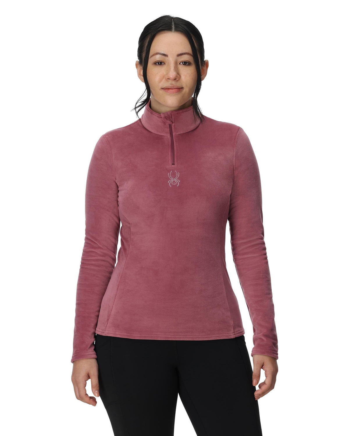Women's Shimmer Bug Half Zip T-Neck - Acai | Spyder