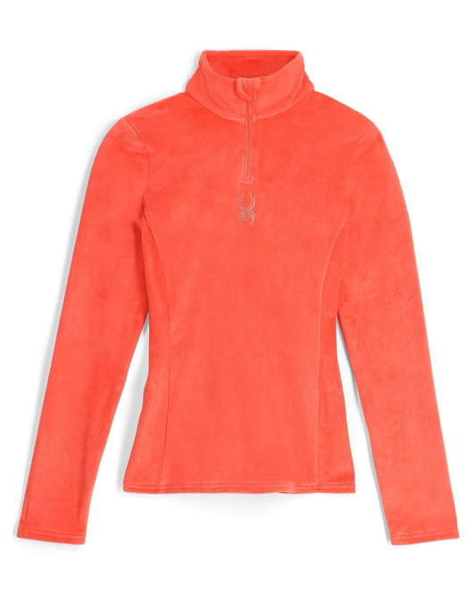 Women's Shimmer Bug Half Zip T-Neck - Coral Haze | Spyder