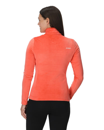 Women's Shimmer Bug Half Zip T-Neck - Coral Haze | Spyder