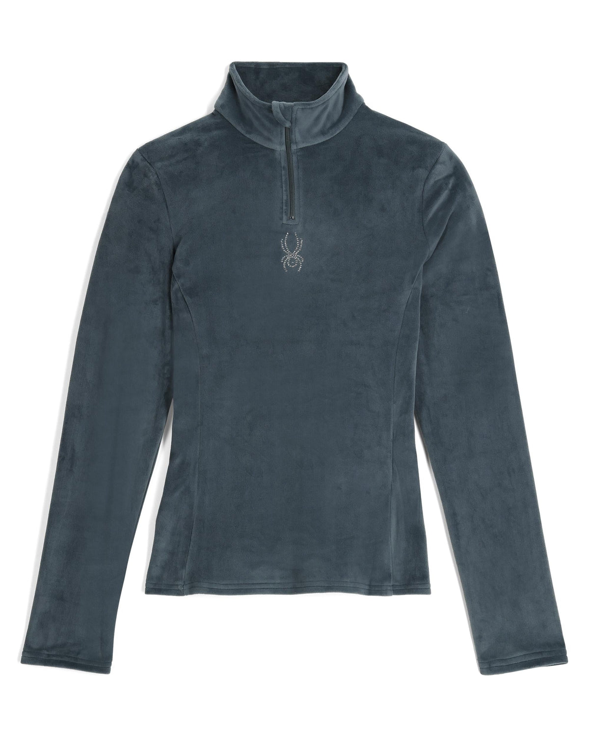 Women's Shimmer Bug Half Zip T-Neck - Slate Blue | Spyder