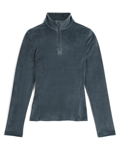 Women's Shimmer Bug Half Zip T-Neck - Slate Blue | Spyder