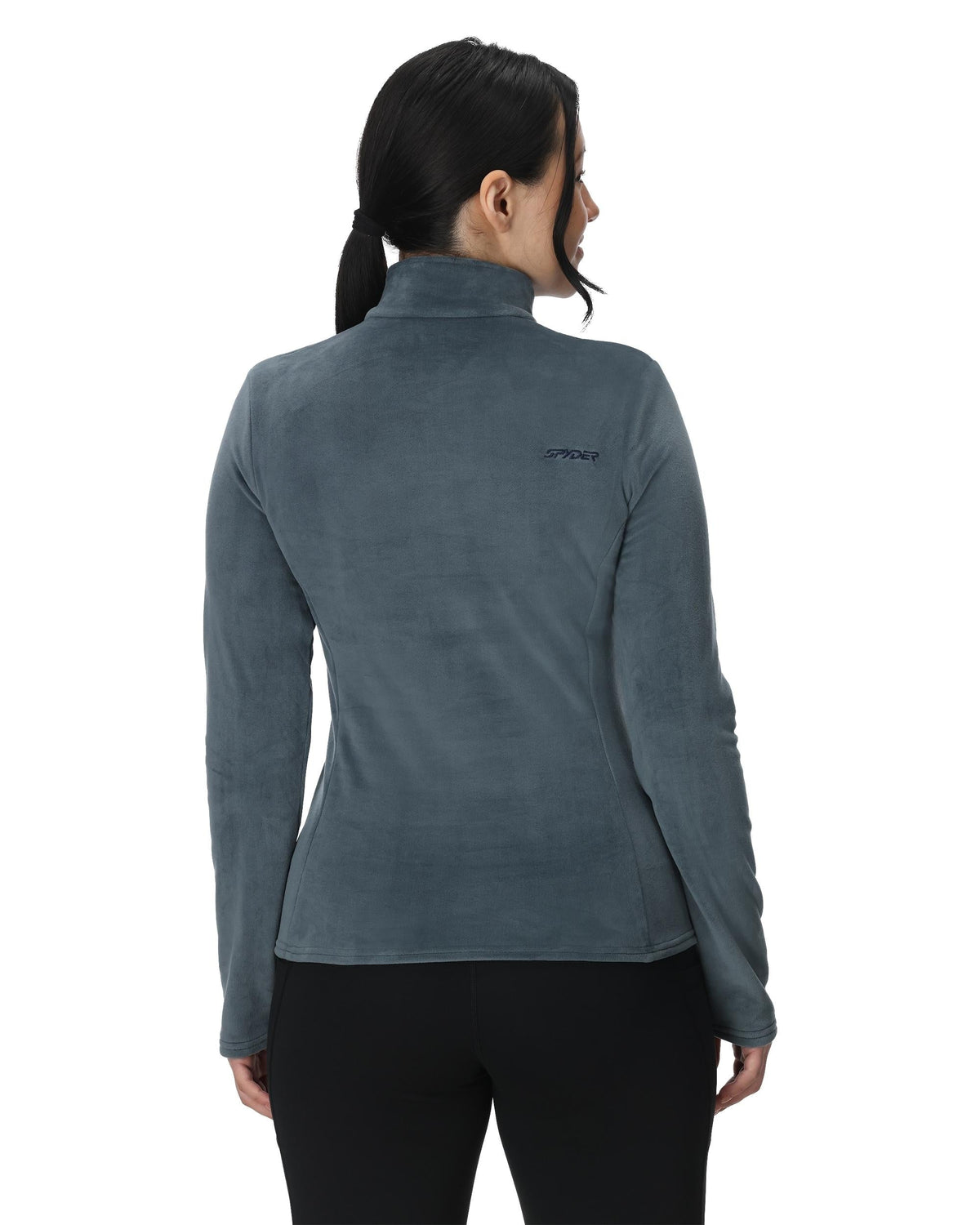 Women's Shimmer Bug Half Zip T-Neck - Slate Blue | Spyder