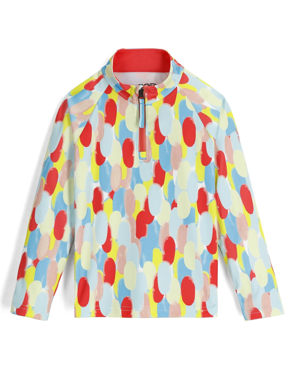 Little Girls Reflect Half Zip T-Neck - Coral Haze Sprinkles | Spyder Baselayers