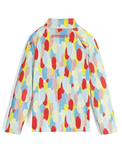 Little Girls Reflect Half Zip T-Neck - Coral Haze Sprinkles | Spyder Baselayers