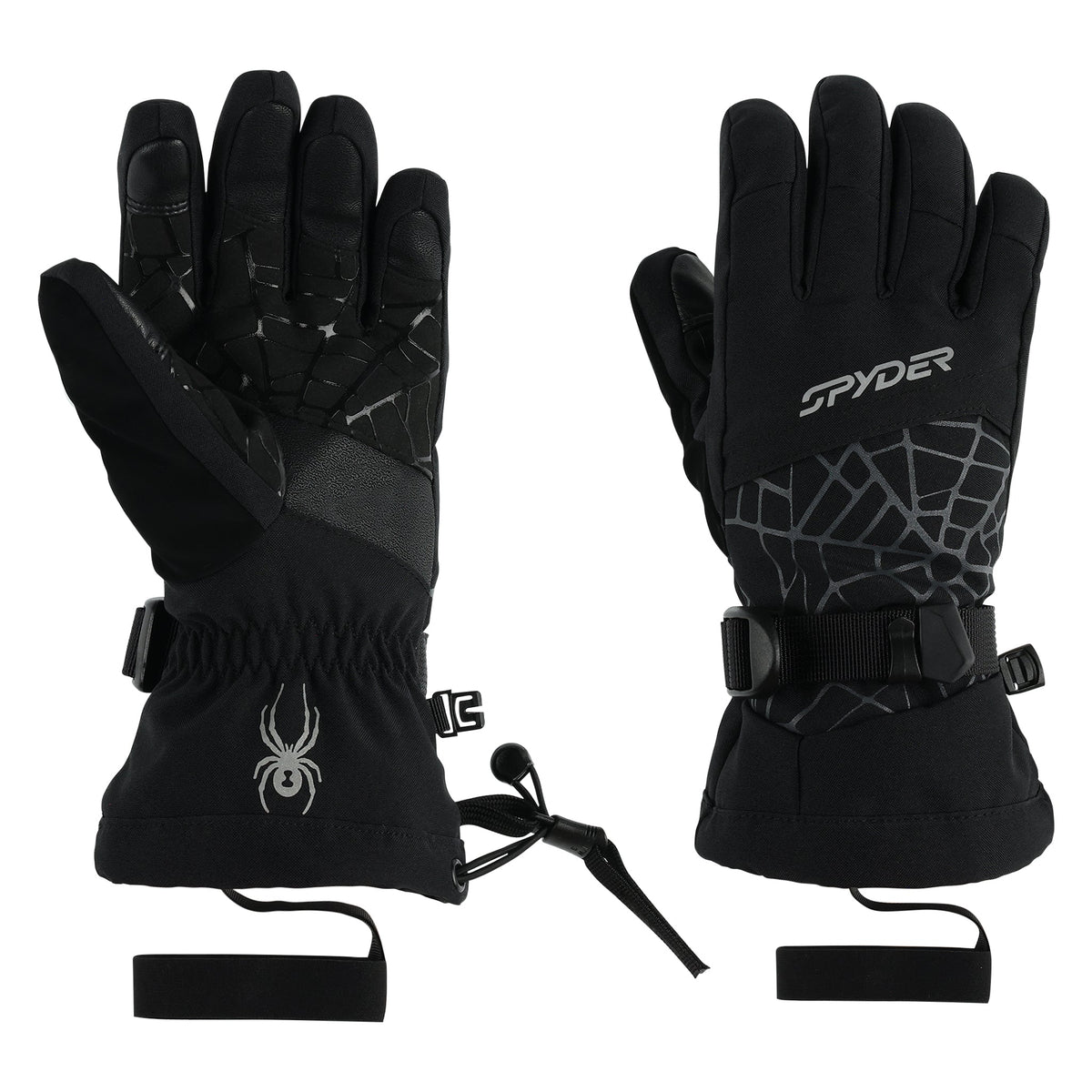 Kids' Overweb Gloves - Black | Spyder