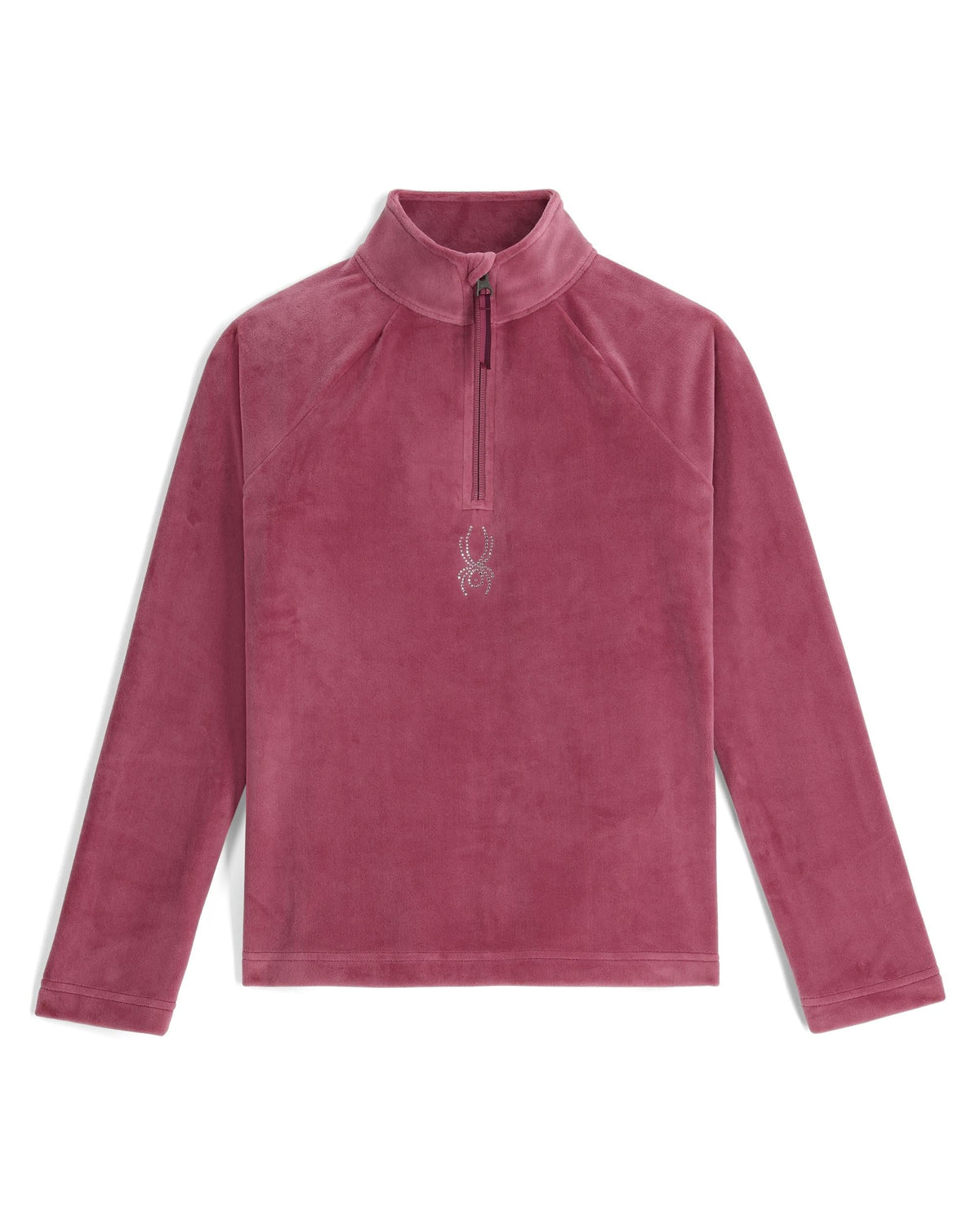 Girls' Shimmer Bug Half Zip T-Neck - Acai | Spyder