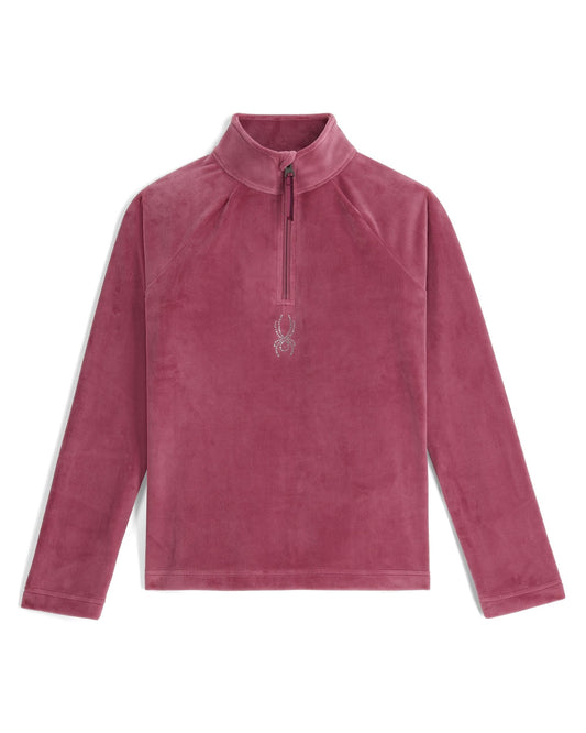 Girls' Shimmer Bug Half Zip T-Neck - Acai | Spyder