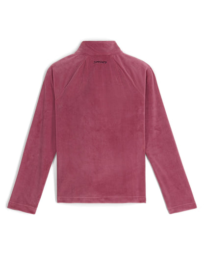 Girls' Shimmer Bug Half Zip T-Neck - Acai | Spyder