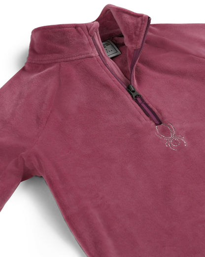 Girls' Shimmer Bug Half Zip T-Neck - Acai | Spyder