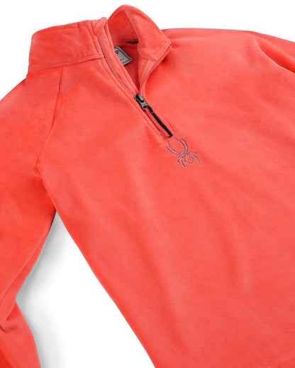Girls' Shimmer Bug Half Zip T-Neck - Coral Haze | Spyder