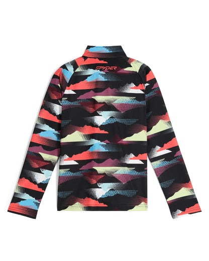 Girls' Surface Half Zip T-Neck - Multi Mountain Print | Spyder