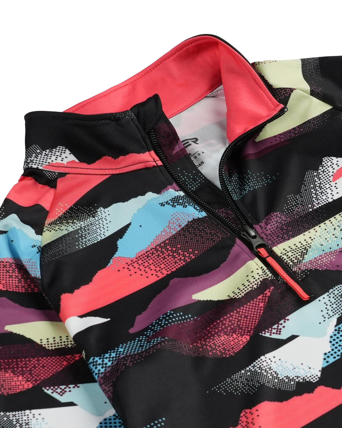 Girls' Surface Half Zip T-Neck - Multi Mountain Print | Spyder