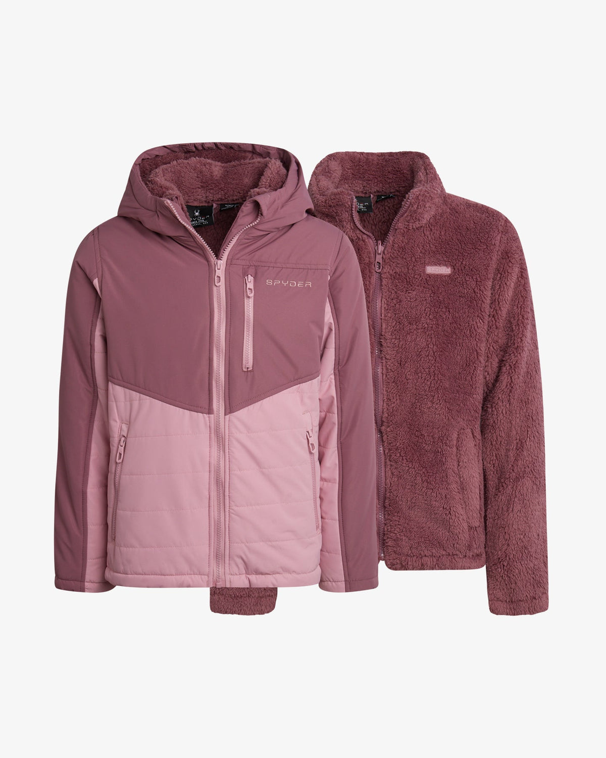 Girls' 3-in-1 Jacket - Mauve | Spyder